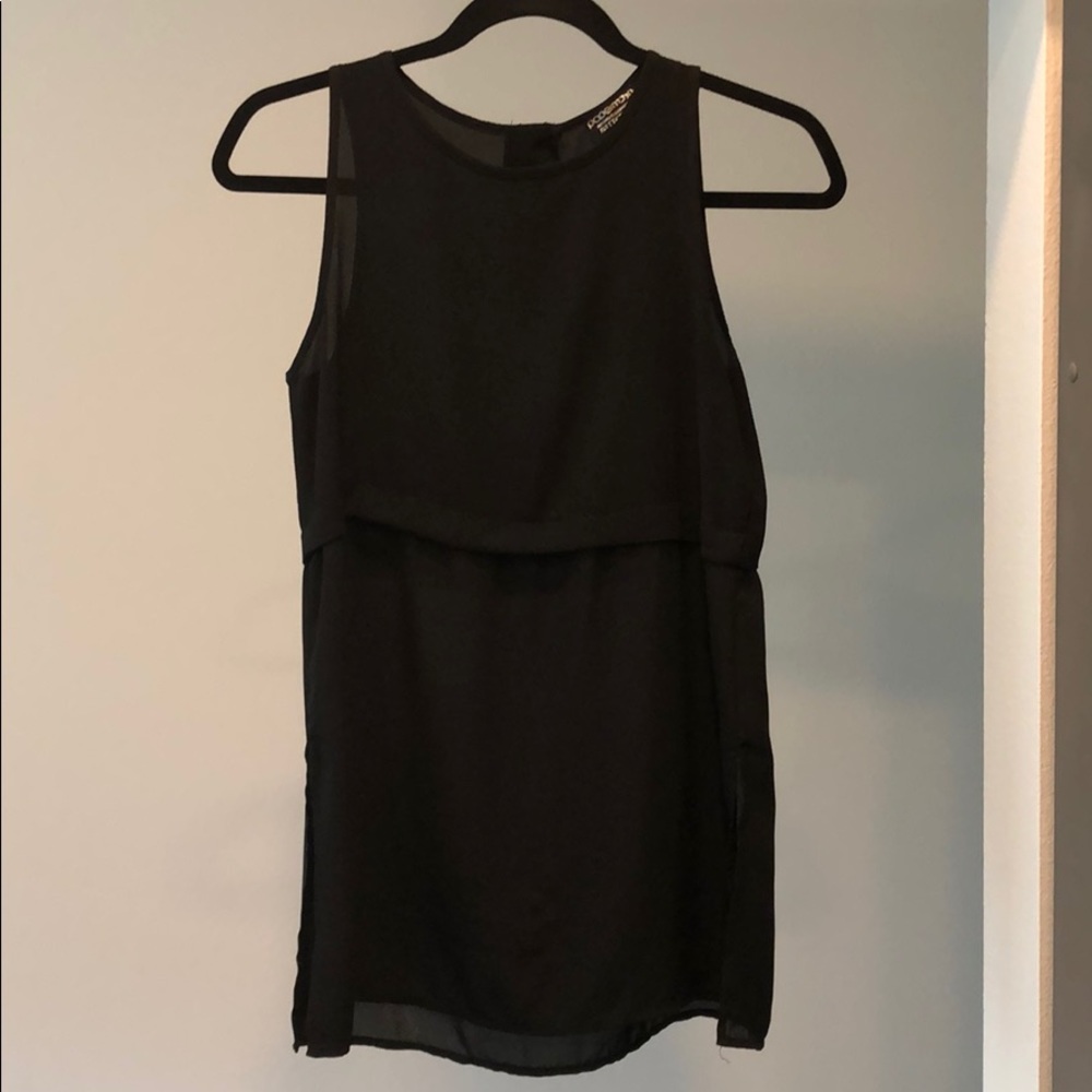 Papermoon black sleeveless shift top, XS